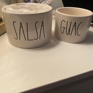 Rae Dunn White Salsa and Guac Bowls